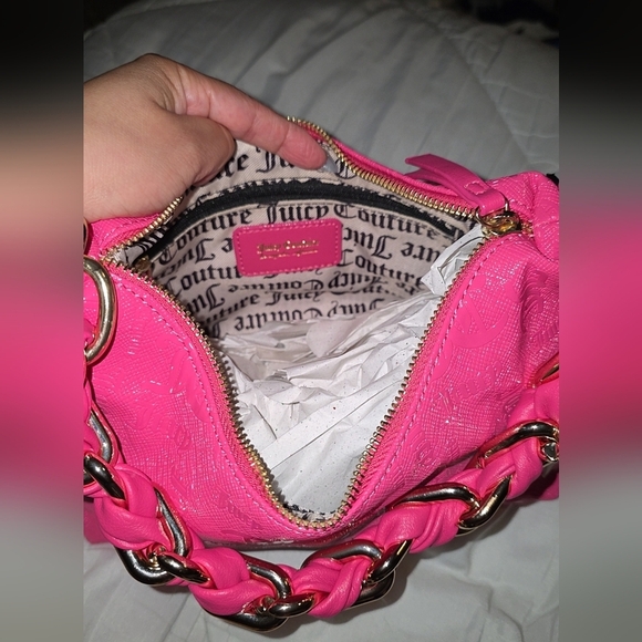 Juicy Couture Enchanted Hobo Hand Bag- Pink Flash - Picture 5 of 6